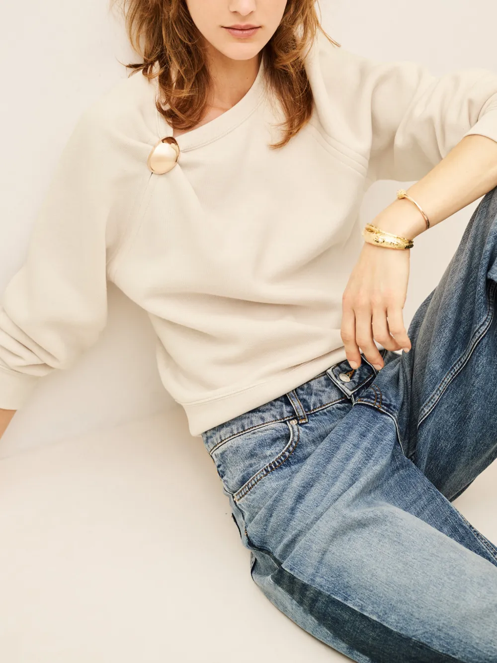Ba&Sh Della raglan-sleeve sweatshirt Beige