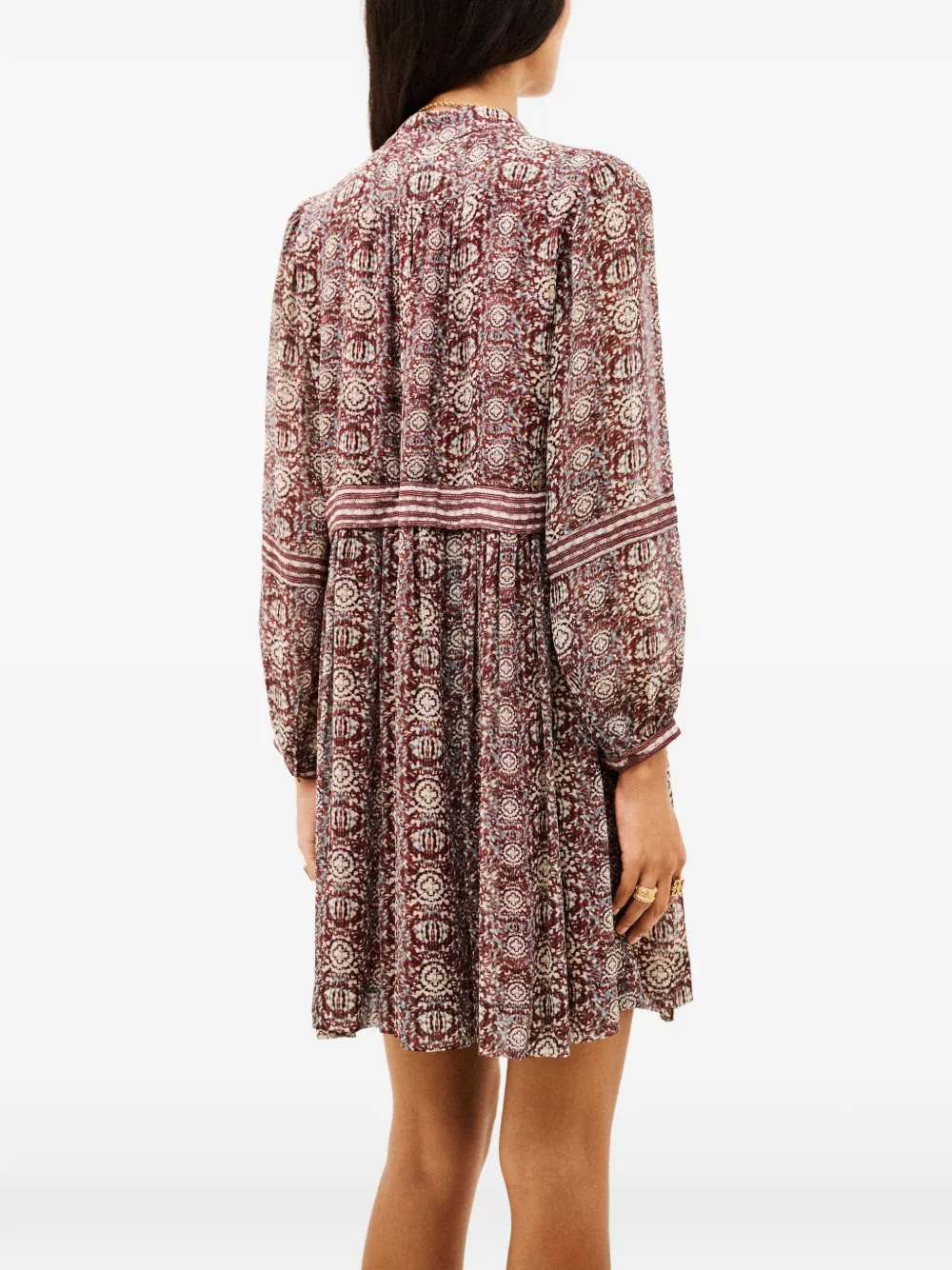 Ba&Sh Dune paisley-print shift mini dress Rood