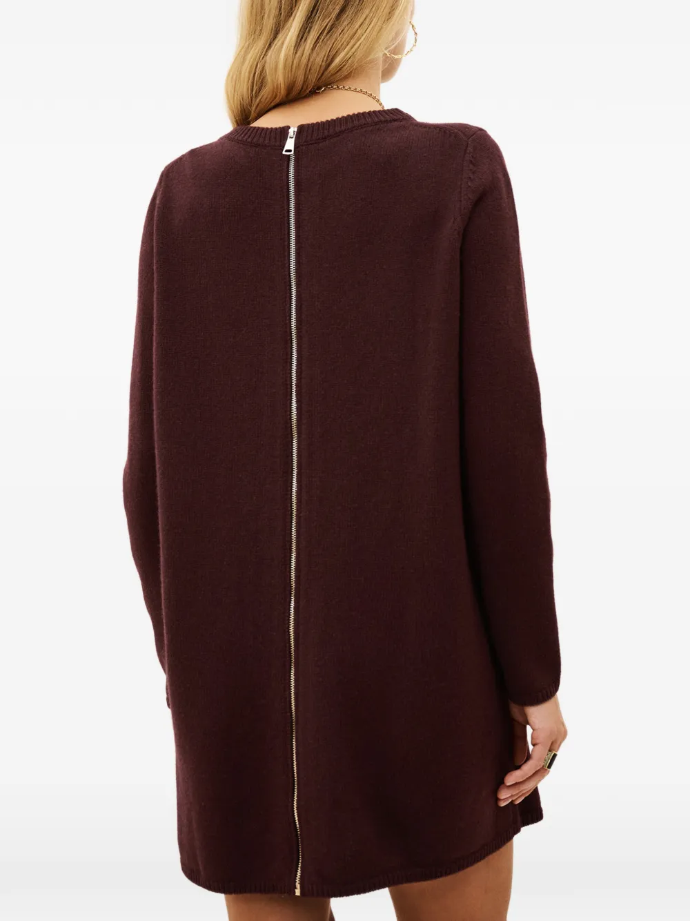 Ba&Sh Atess zip-back knitted mini dress Rood