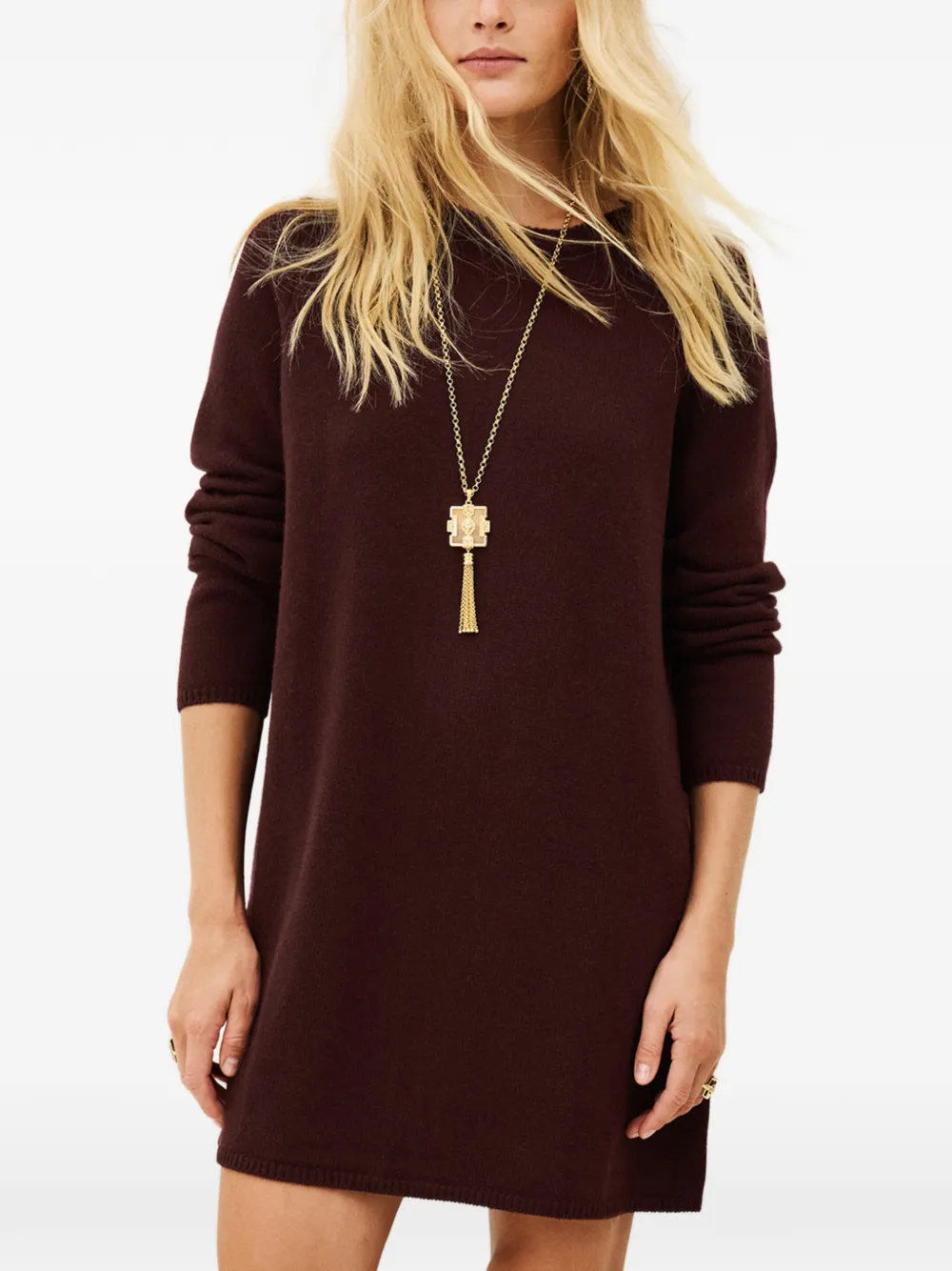 Ba&Sh Atess zip-back knitted mini dress Rood