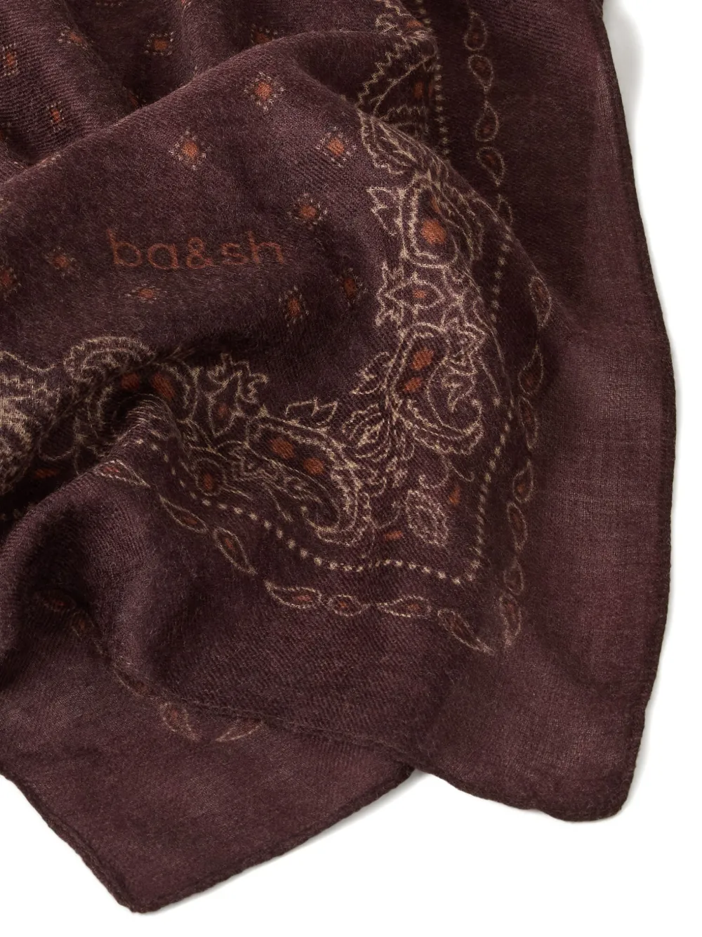 Ba&Sh Fary paisley-print scarf Rood
