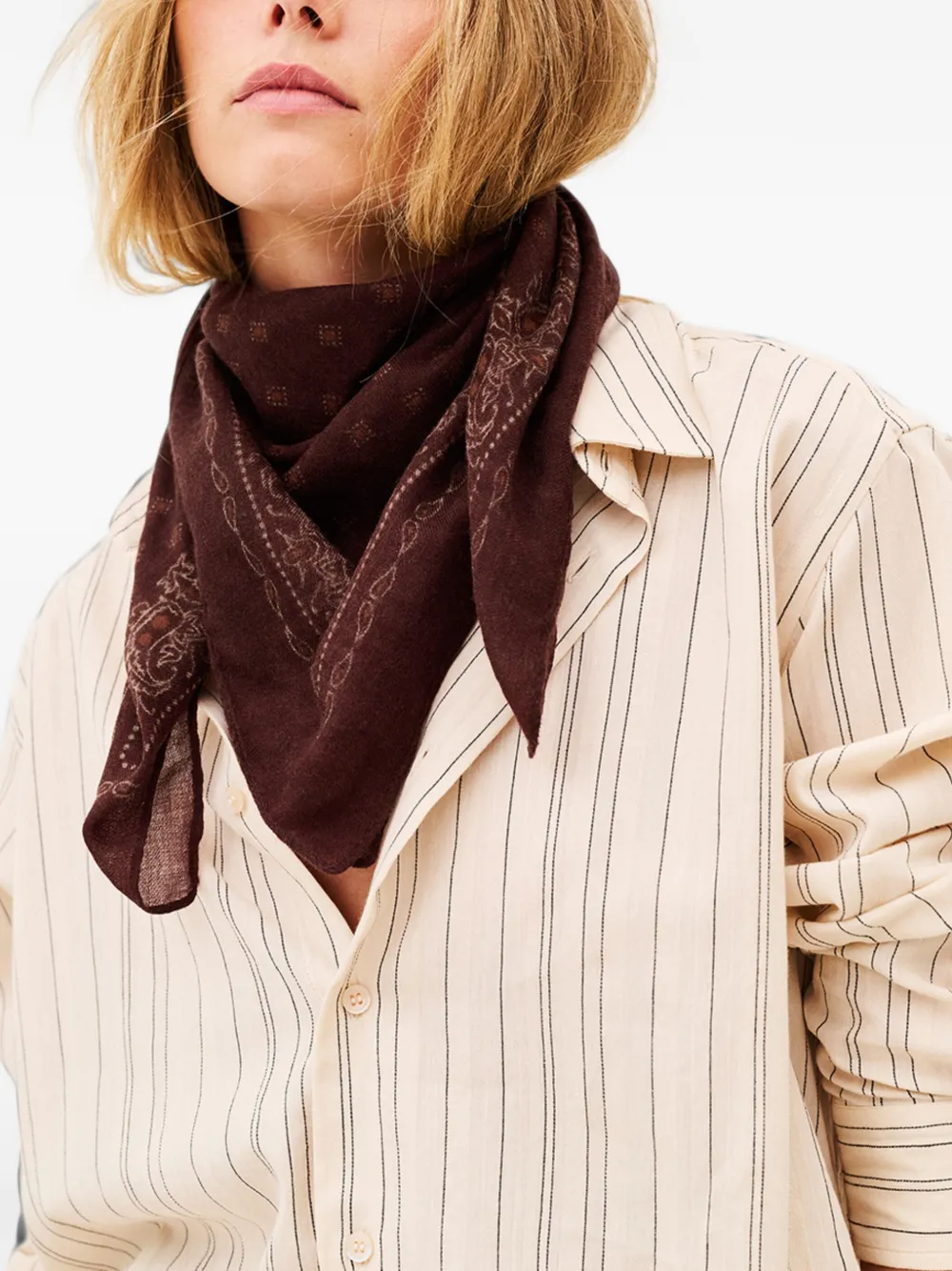 Ba&Sh Fary paisley-print scarf Rood