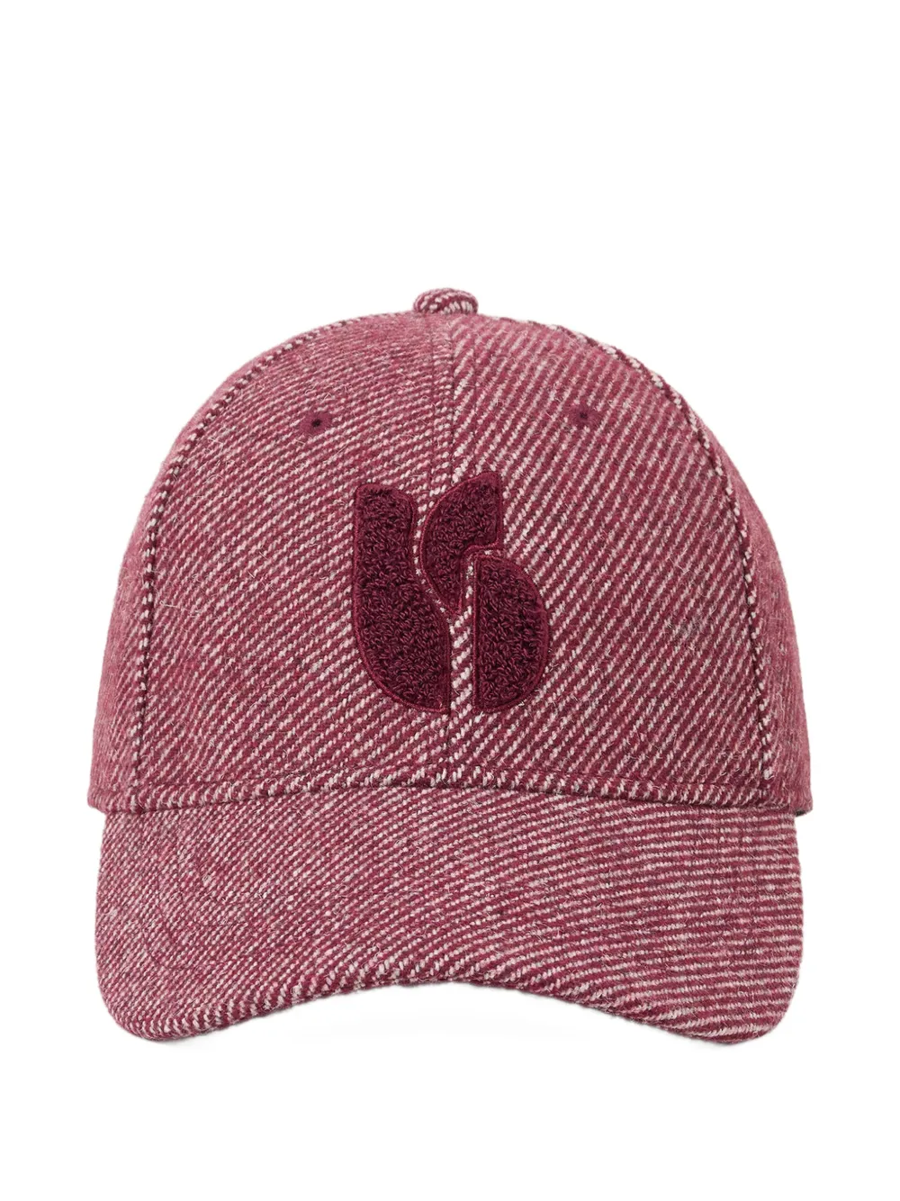 Ba&Sh Hugo honkbalpet met geborduurd logo Rood