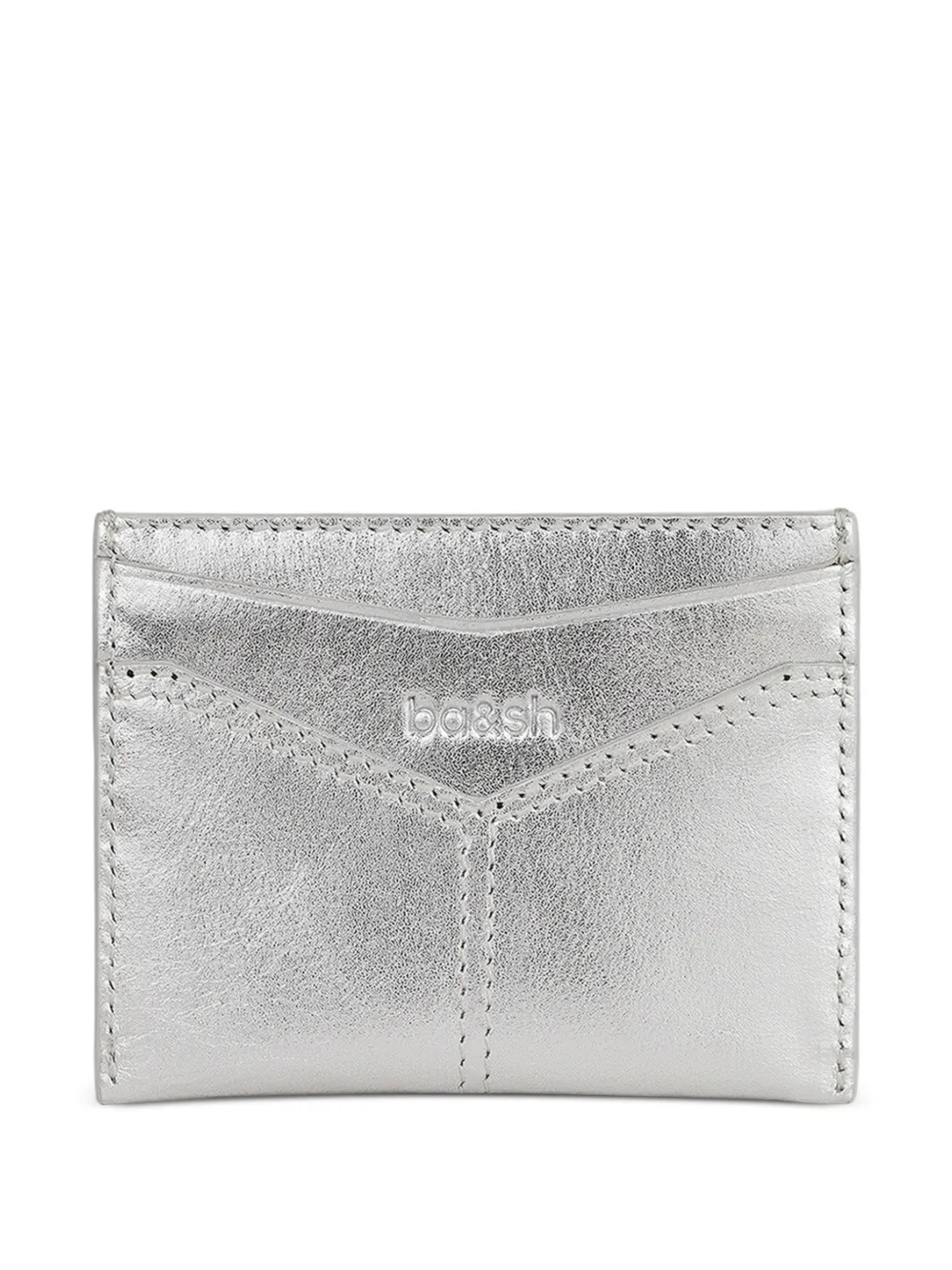 Ba&Sh metallic-effect card holder - Argento
