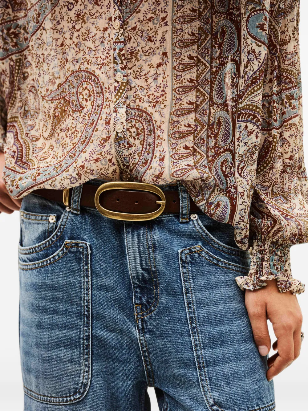 Ba&Sh Bastian leather belt Bruin