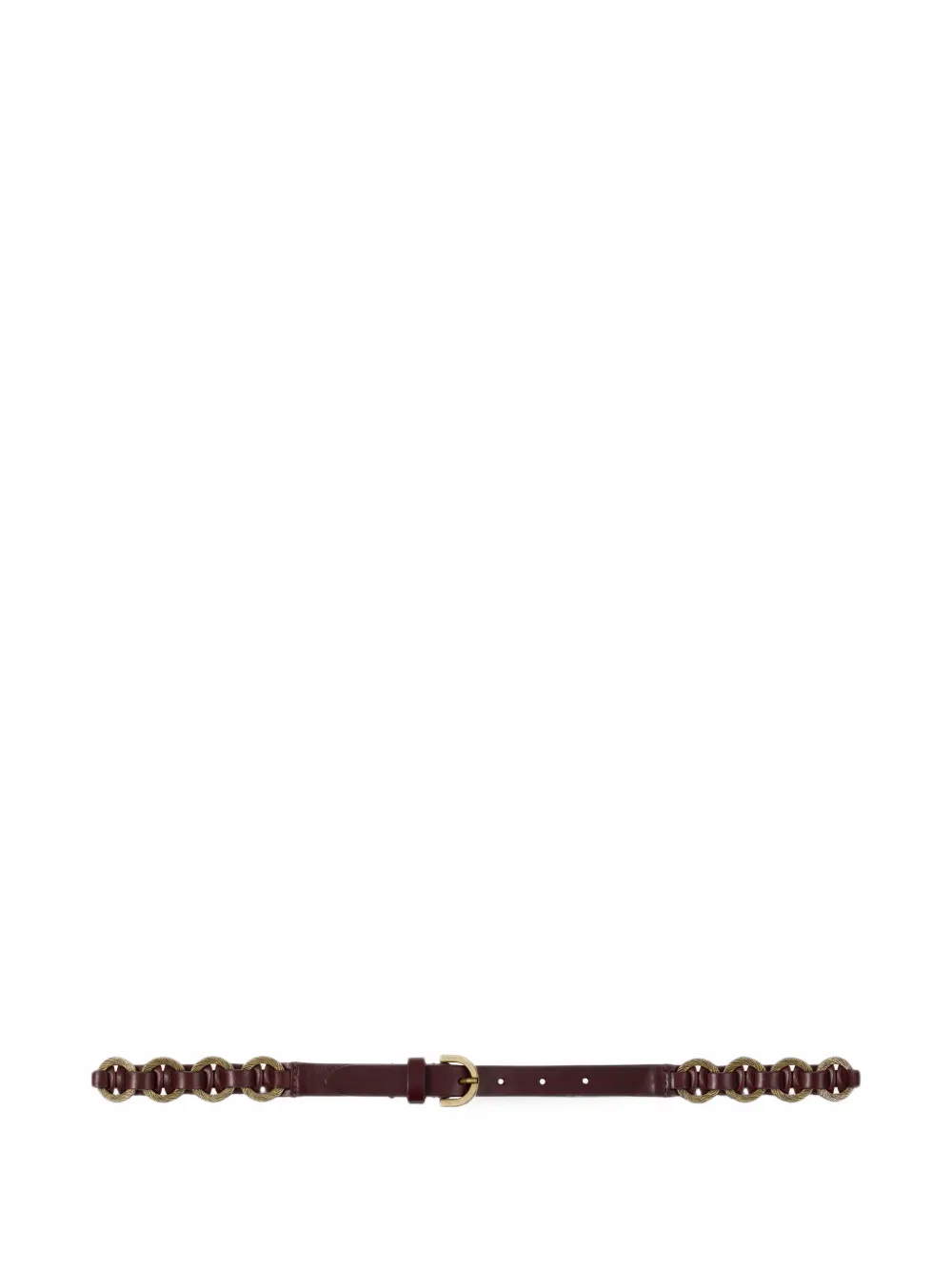 Ba&Sh Berty chain-link leather belt - Braun