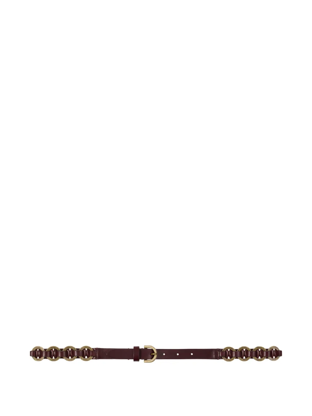 Ba&Sh Berty leren riem met schakelketting Bruin