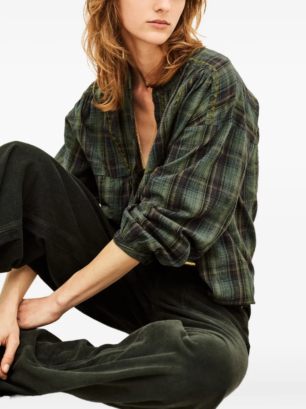Ba&Sh Sisi check-pattern shirt Groen