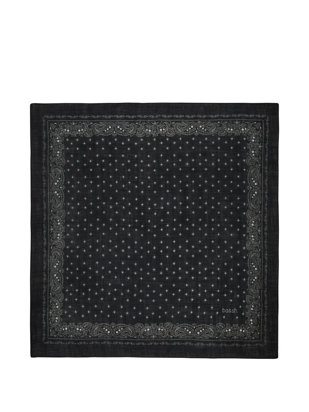 Ba&sh Paisley-print Diamond-pattern Scarf In Black