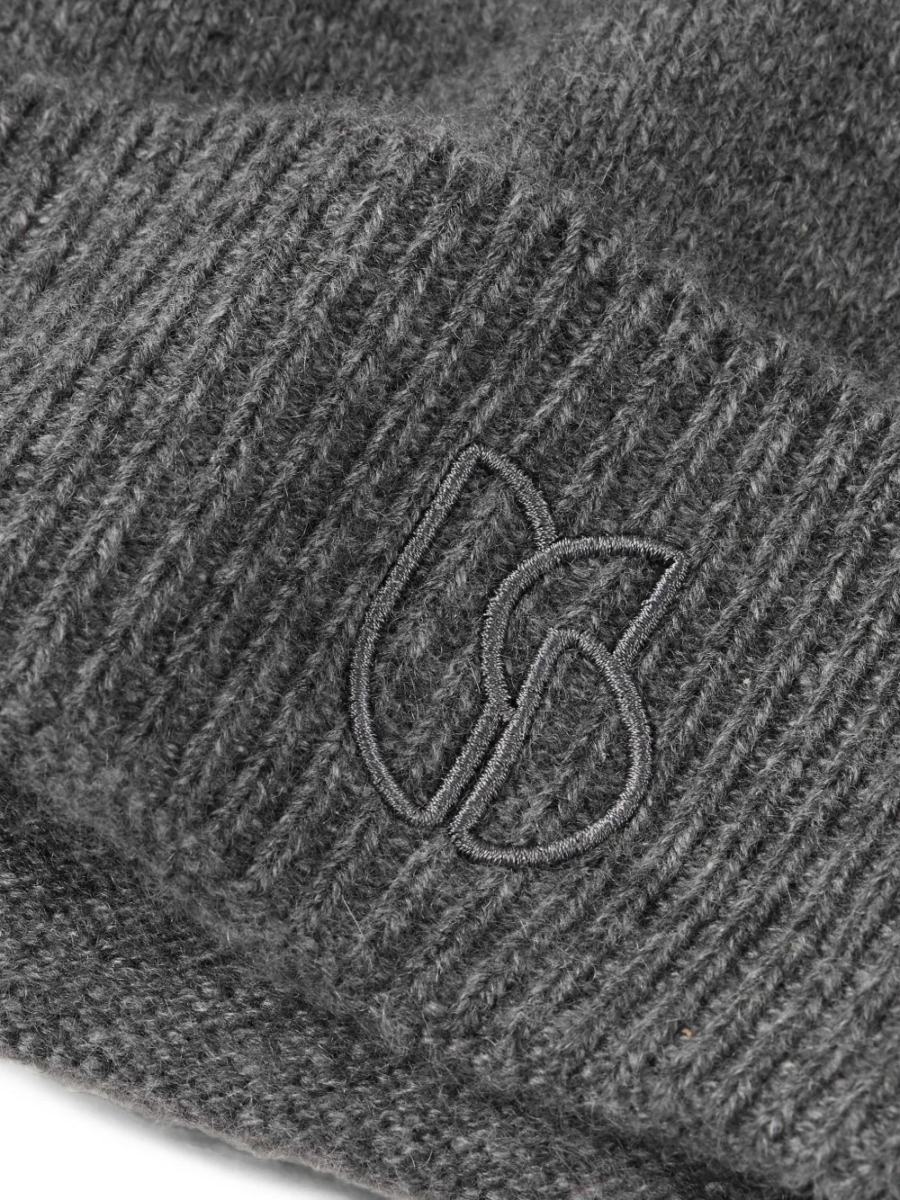 Ba&Sh Cobo logo-embroidered beanie hat Grijs