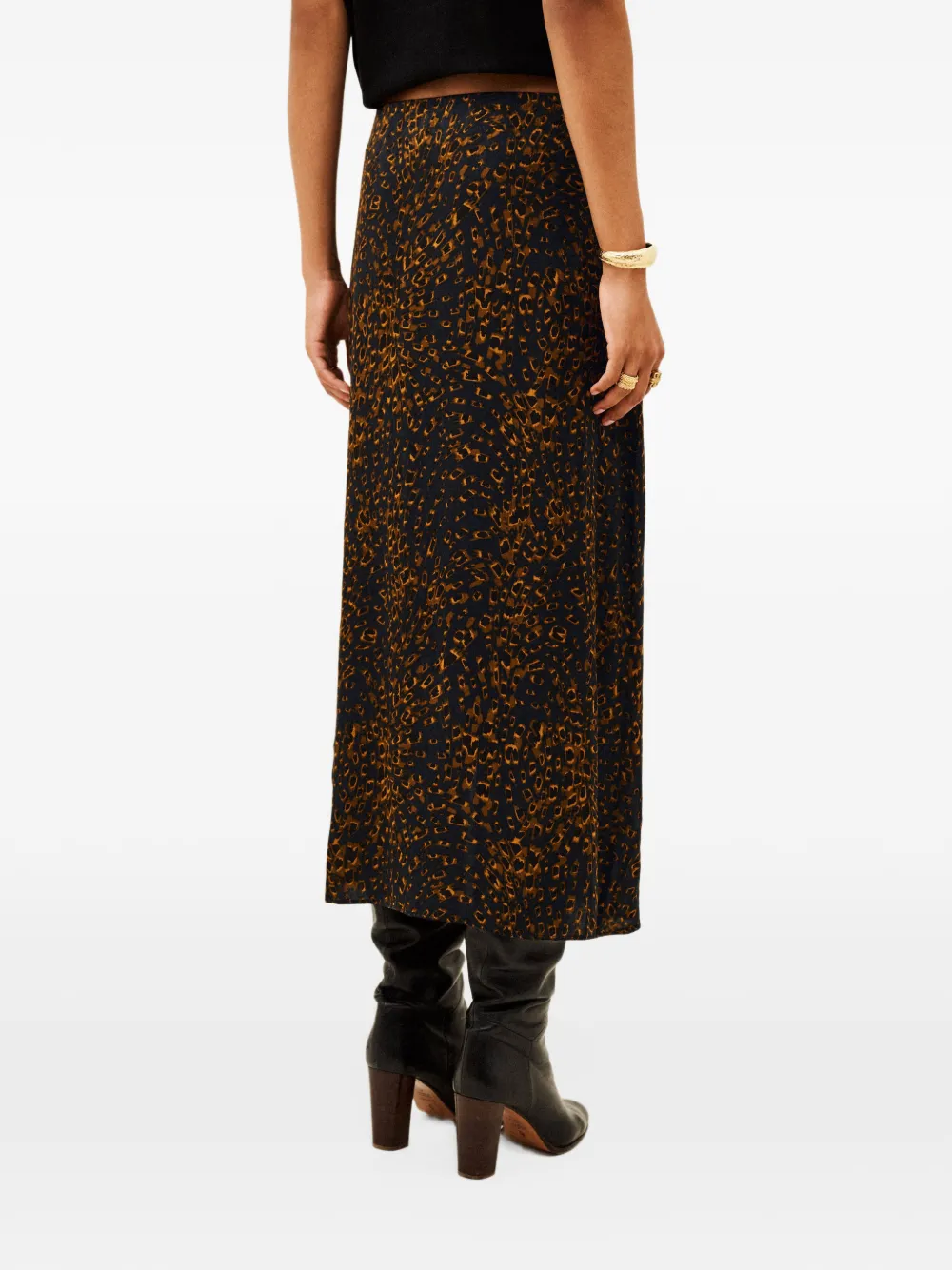 Ba&Sh Hoema midi-rok met luipaard-print Blauw
