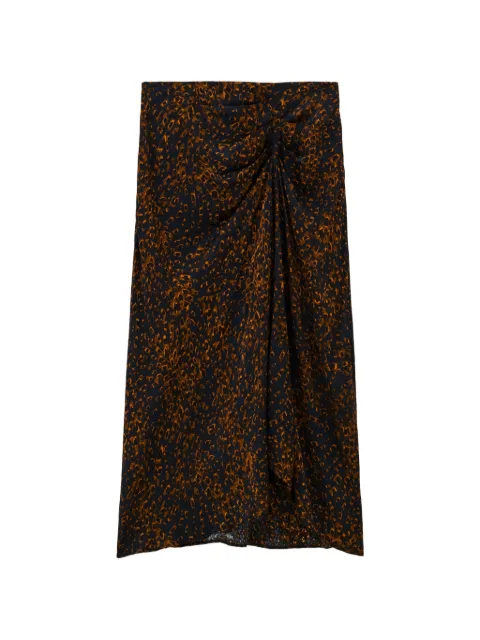 Ba&Sh Hoema leopard-print midi skirt