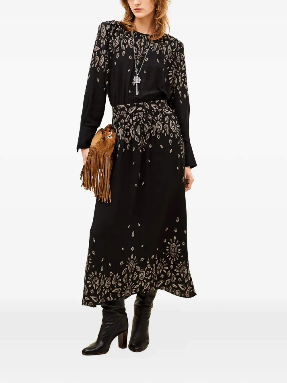 Ba&Sh Belline midi dress Zwart