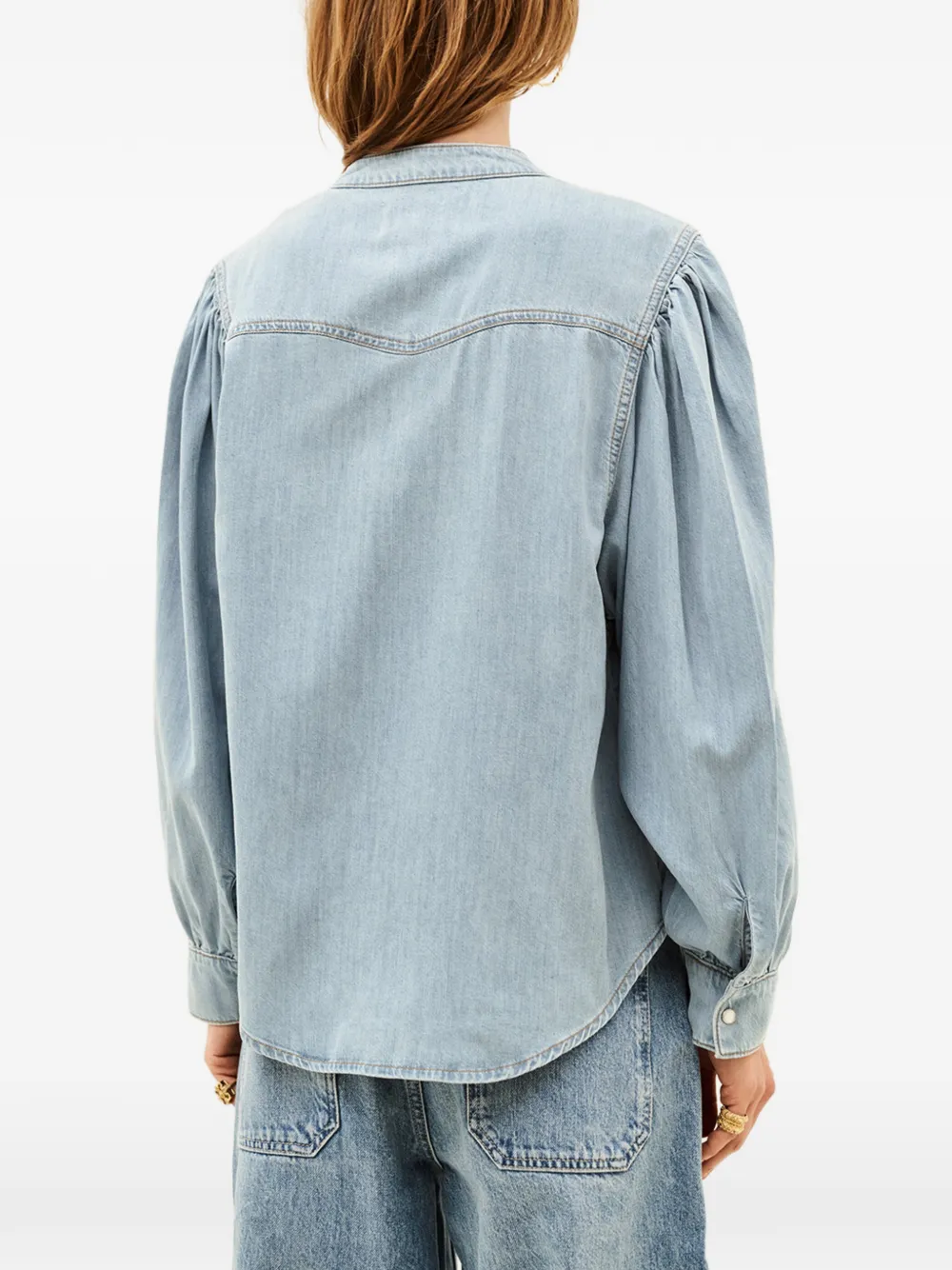 Ba&Sh Alino denim blouse Blauw