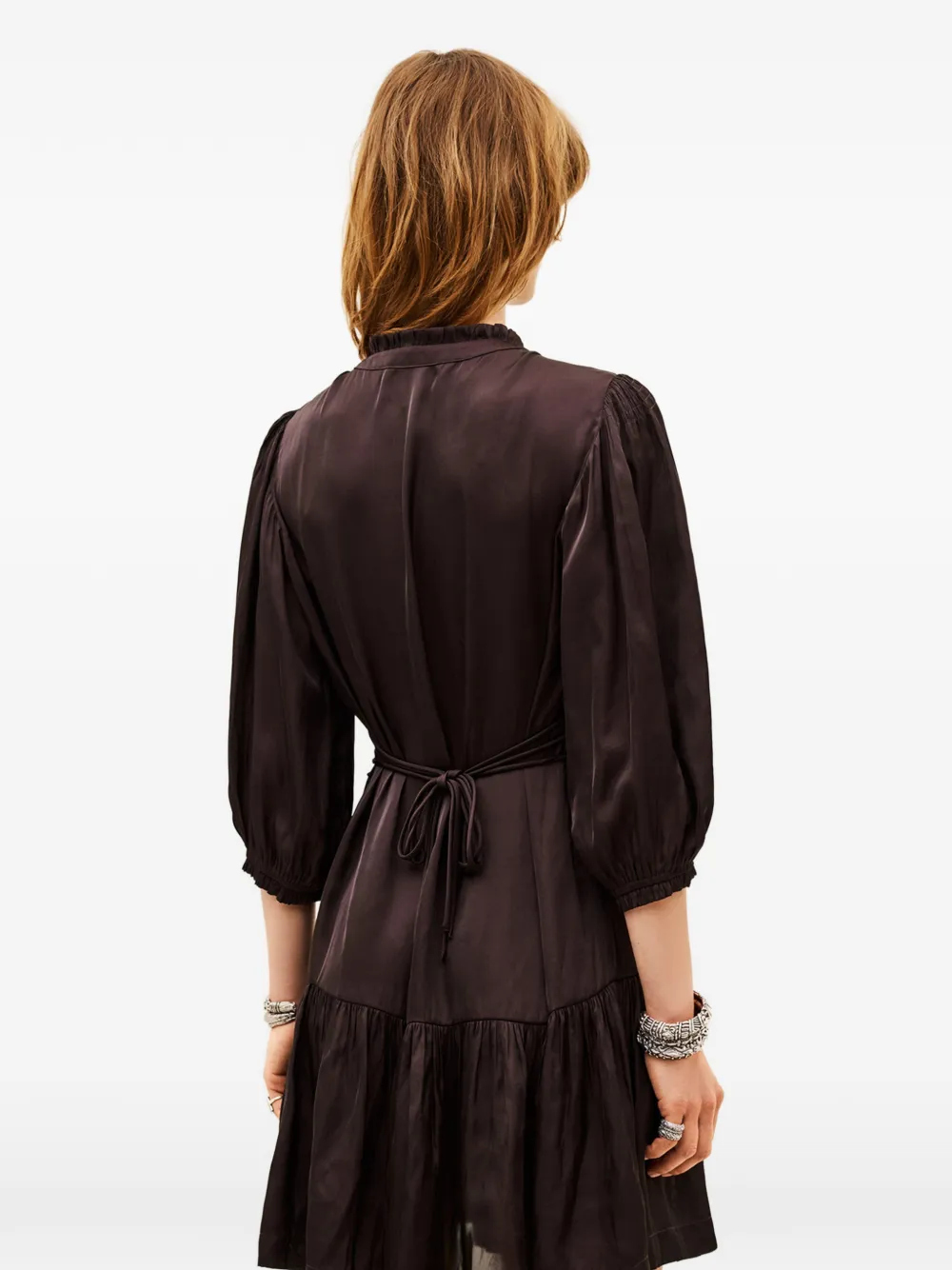 Ba&Sh Cyrilia long-sleeve mini dress Paars