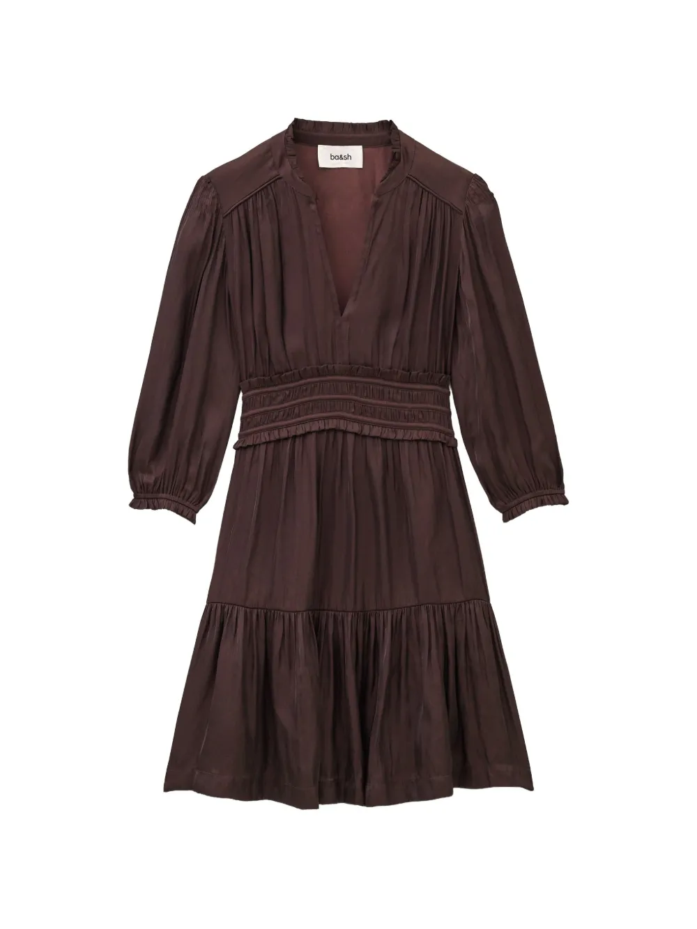 Ba&Sh Cyrilia long-sleeve mini dress Paars