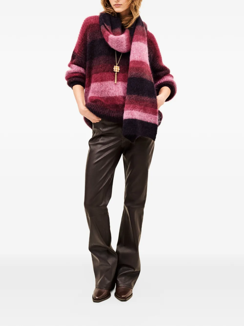 Ba&Sh Rivas striped sweater Rood