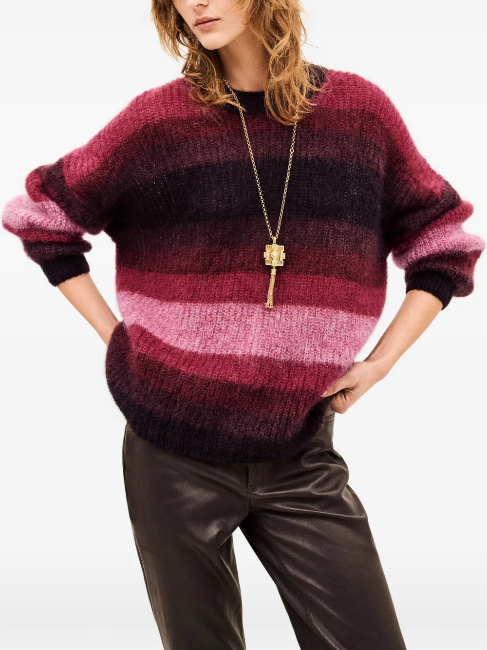 Ba&Sh Rivas striped sweater Rood