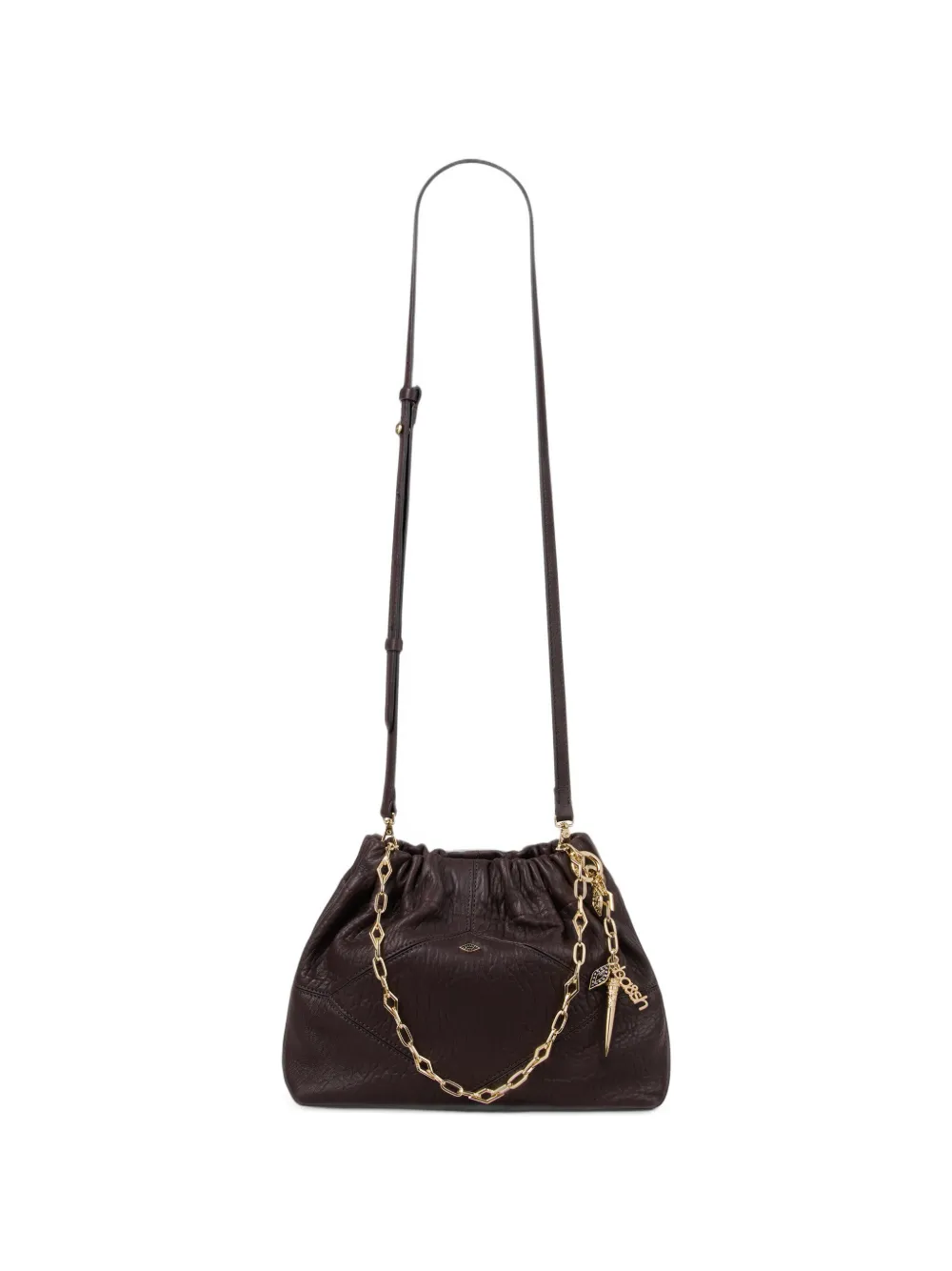 Ba&sh June Leather Tote Bag In Brown