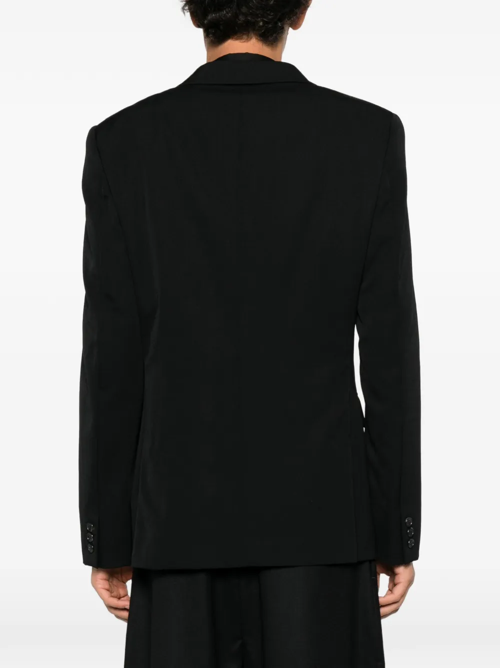 Comme des Garçons Homme Plus double-breasted peaked-lapel jacket Zwart