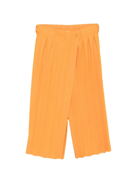 Issey Miyake Edge Ensemble pleated cropped trousers