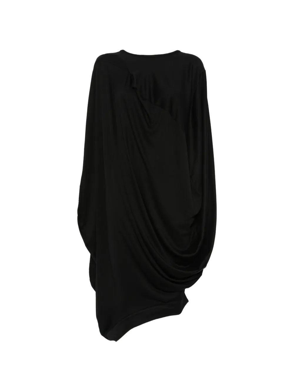 Junya Watanabe draped asymmetric dress Zwart