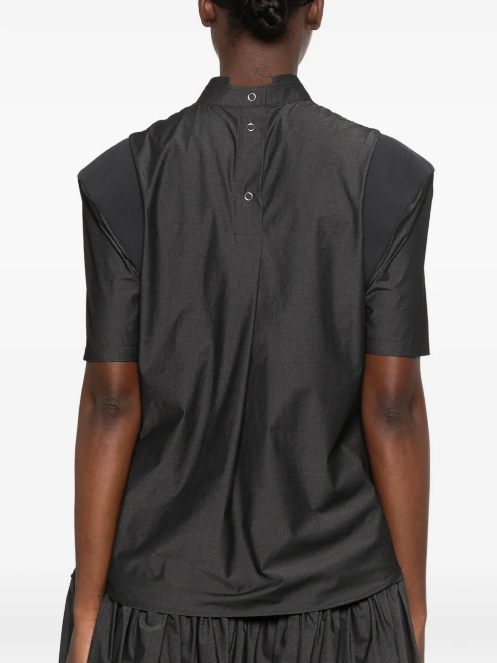 Issey Miyake Mute high-neck top Grijs