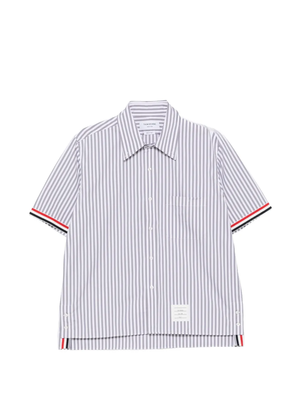 Thom Browne striped short-sleeve shirt Grijs
