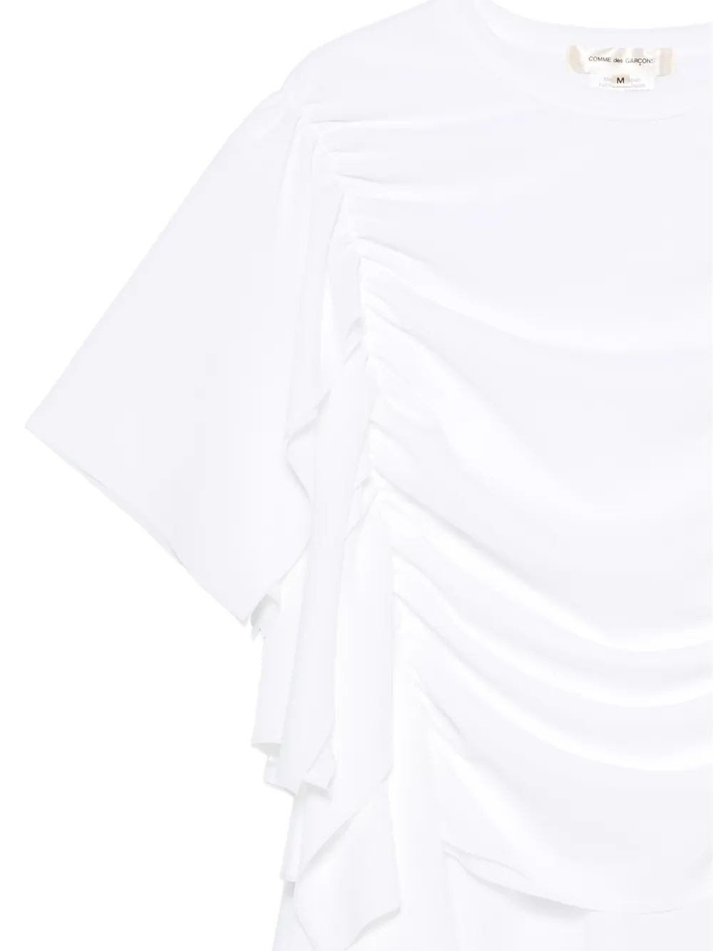 Comme Des Garçons Gedrapeerd T-shirt Wit