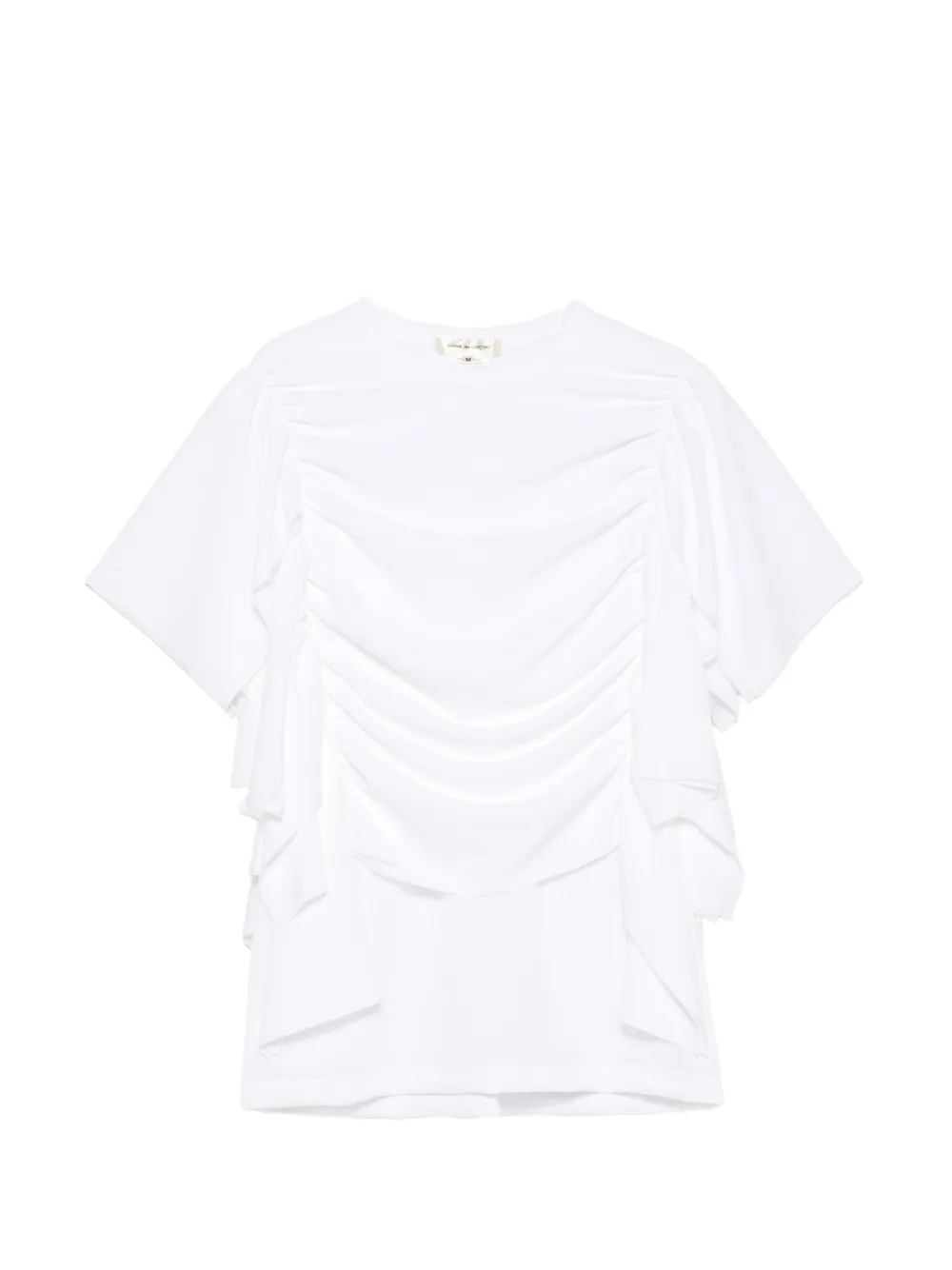 Comme Des Garçons Gedrapeerd T-shirt Wit
