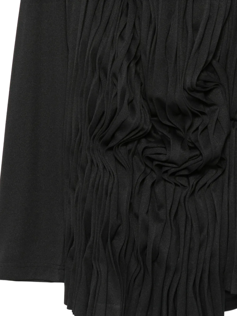 Comme Des Garçons pleated draped blouse Zwart
