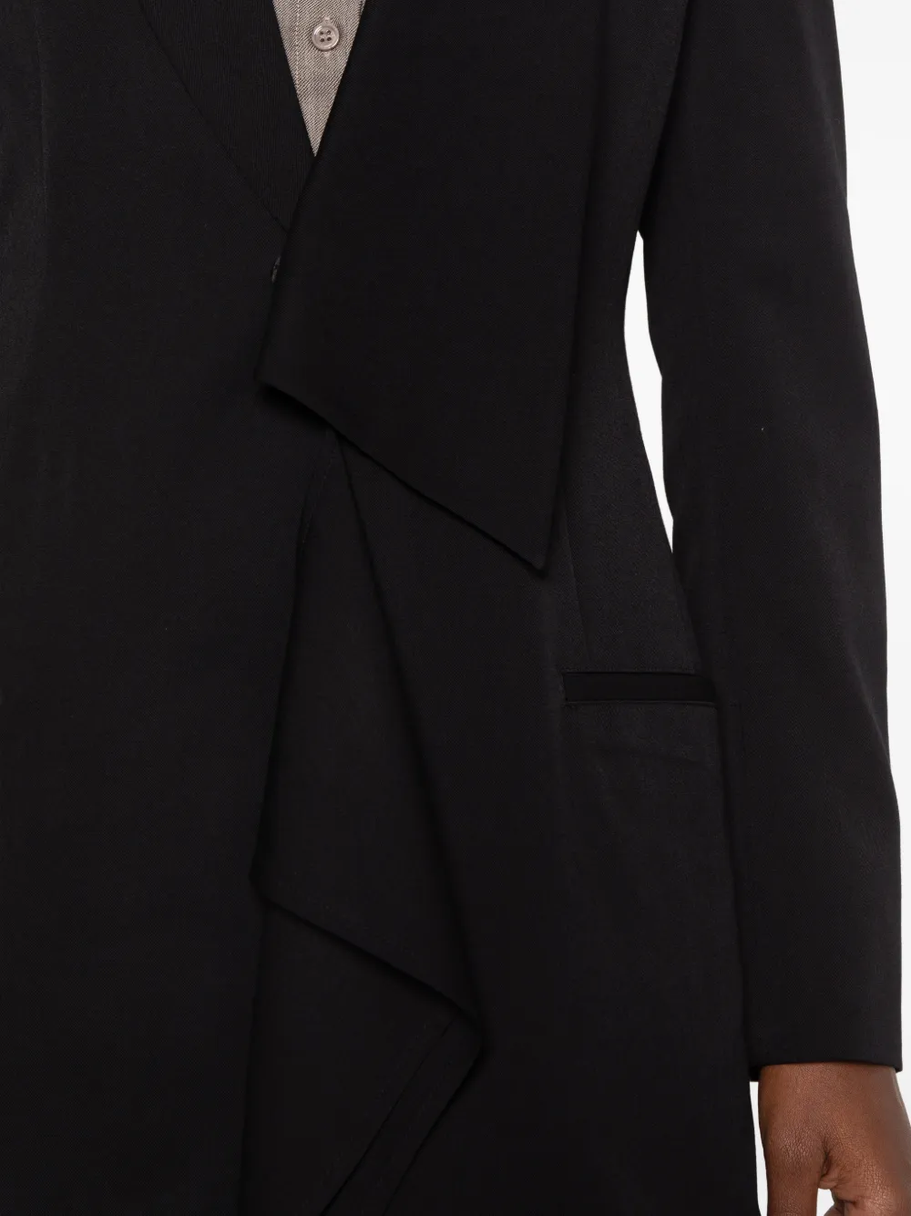 Yohji Yamamoto unbalanced asymmetric jacket Zwart