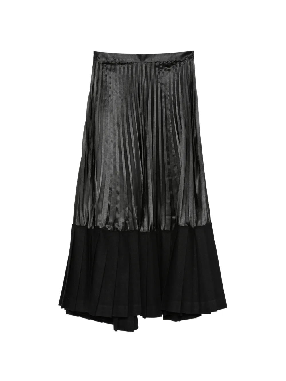 Junya Watanabe pleated panelled skirt - Nero