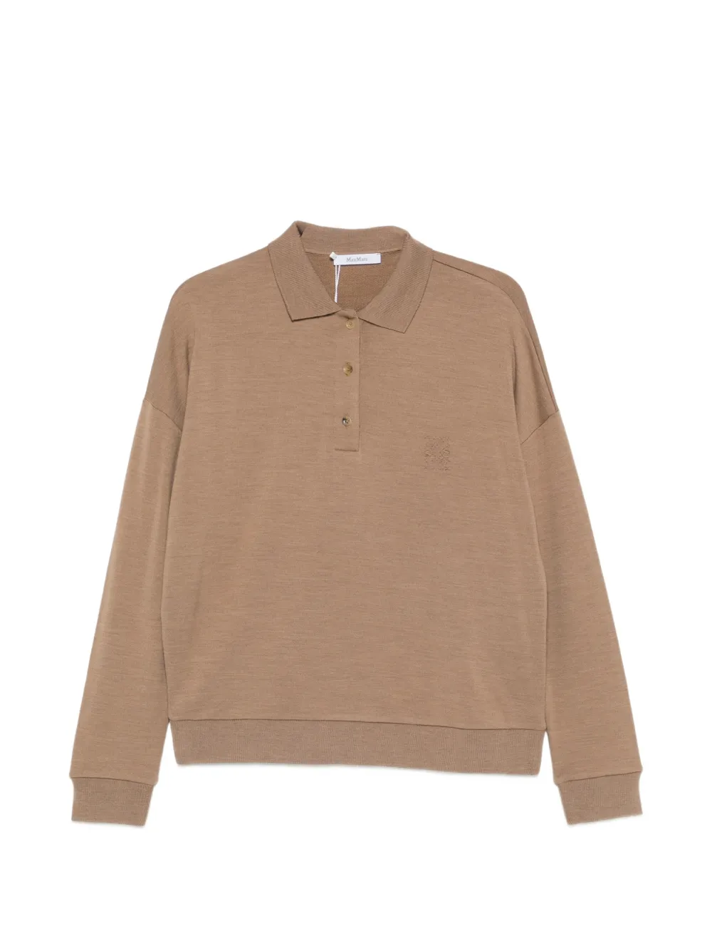 Max Mara polo-collar drop-shoulder sweater Beige