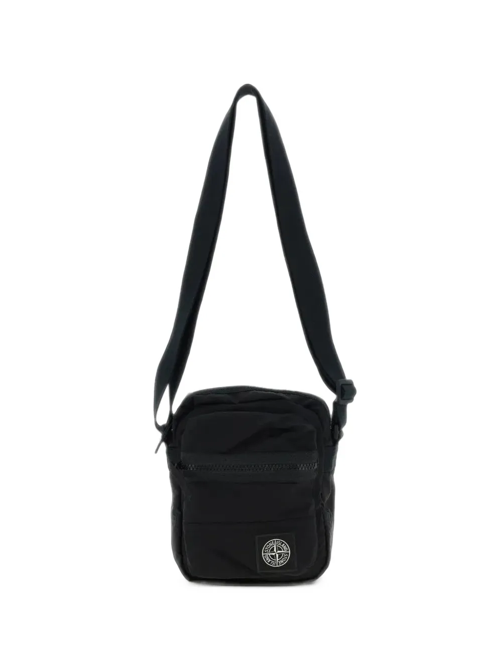 Stone Island 9200015 coated nylon metal in ECONYL® crossbody bag with pockets - Noir Stone Island 9200015 coated nylon metal in ECONYL® crossbody bag with pockets - Noir
