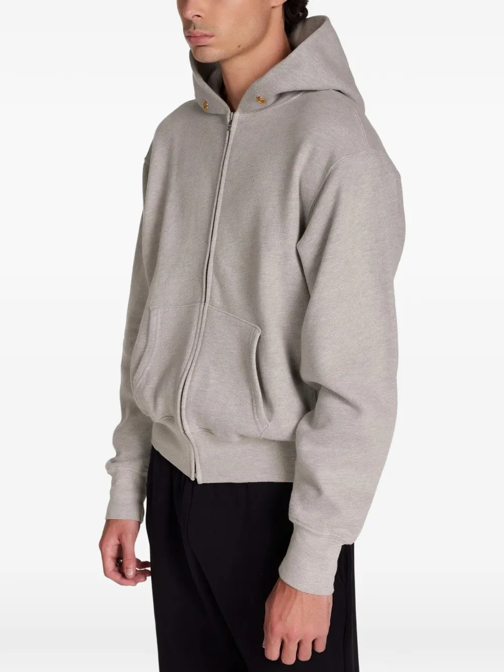 Les Tien heavyweight cropped hoodie Grijs