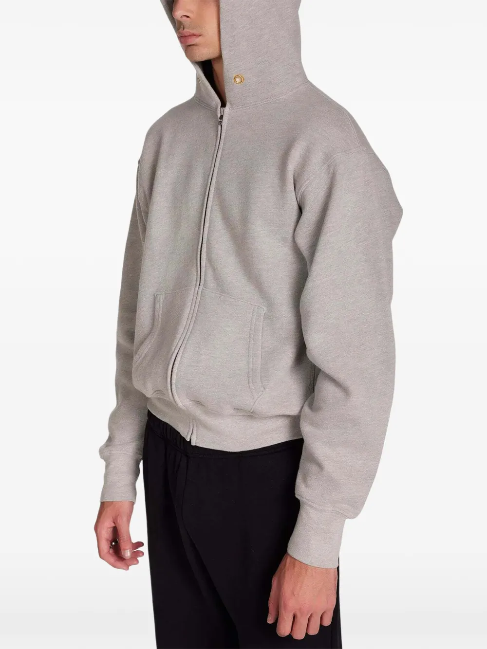 Les Tien heavyweight cropped hoodie Grijs