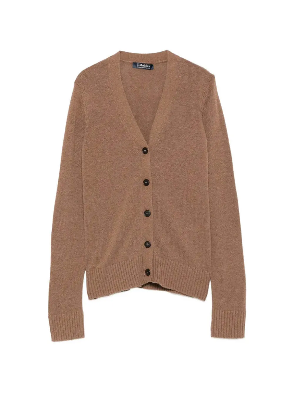 'S Max Mara logo-embroidered V-neck cardigan - Braun