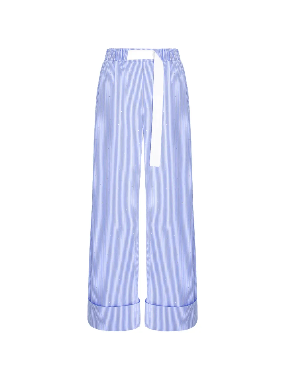 V:PM ATELIER Claudia gestreepte broek verfraaid met kristallen Blauw