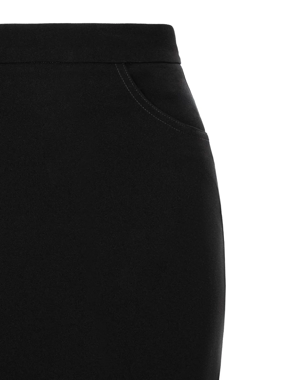 V:PM ATELIER Parlor midi-rok met volantzoom Zwart