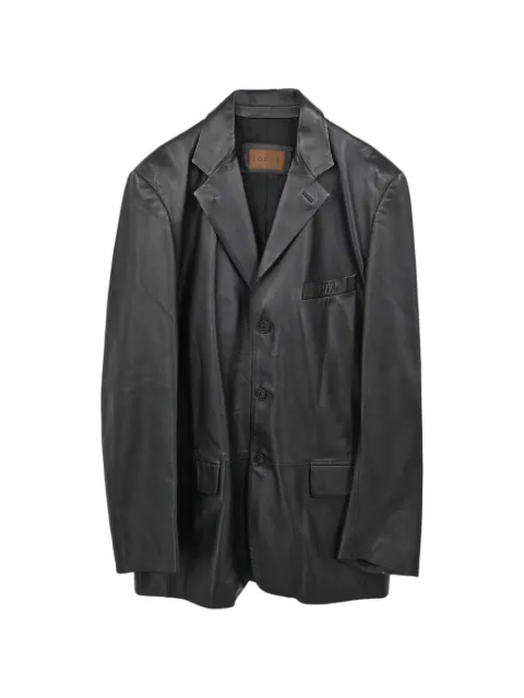 Loewe Pre-Owned single-breasted leather blazer