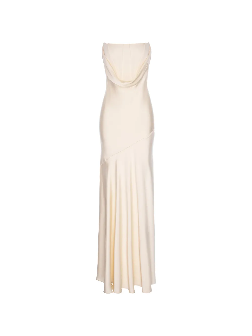 V:PM ATELIER Butter strapless maxi-jurk Geel