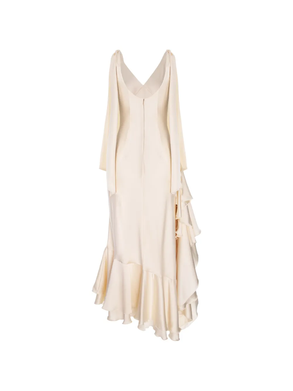 V:PM ATELIER Acosta maxi-jurk met ruches Geel