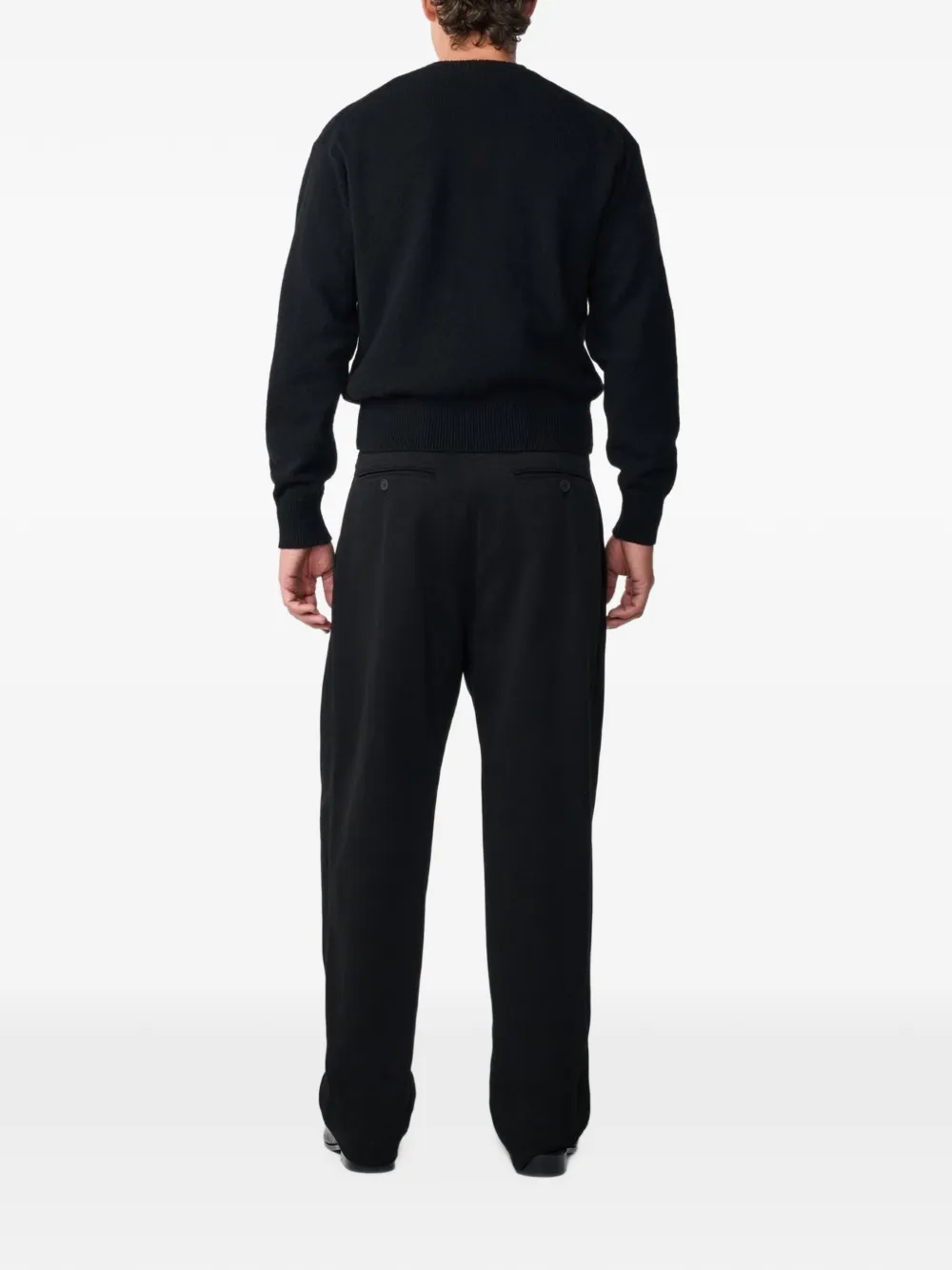 Studio Nicholson Poole pleated trousers Zwart