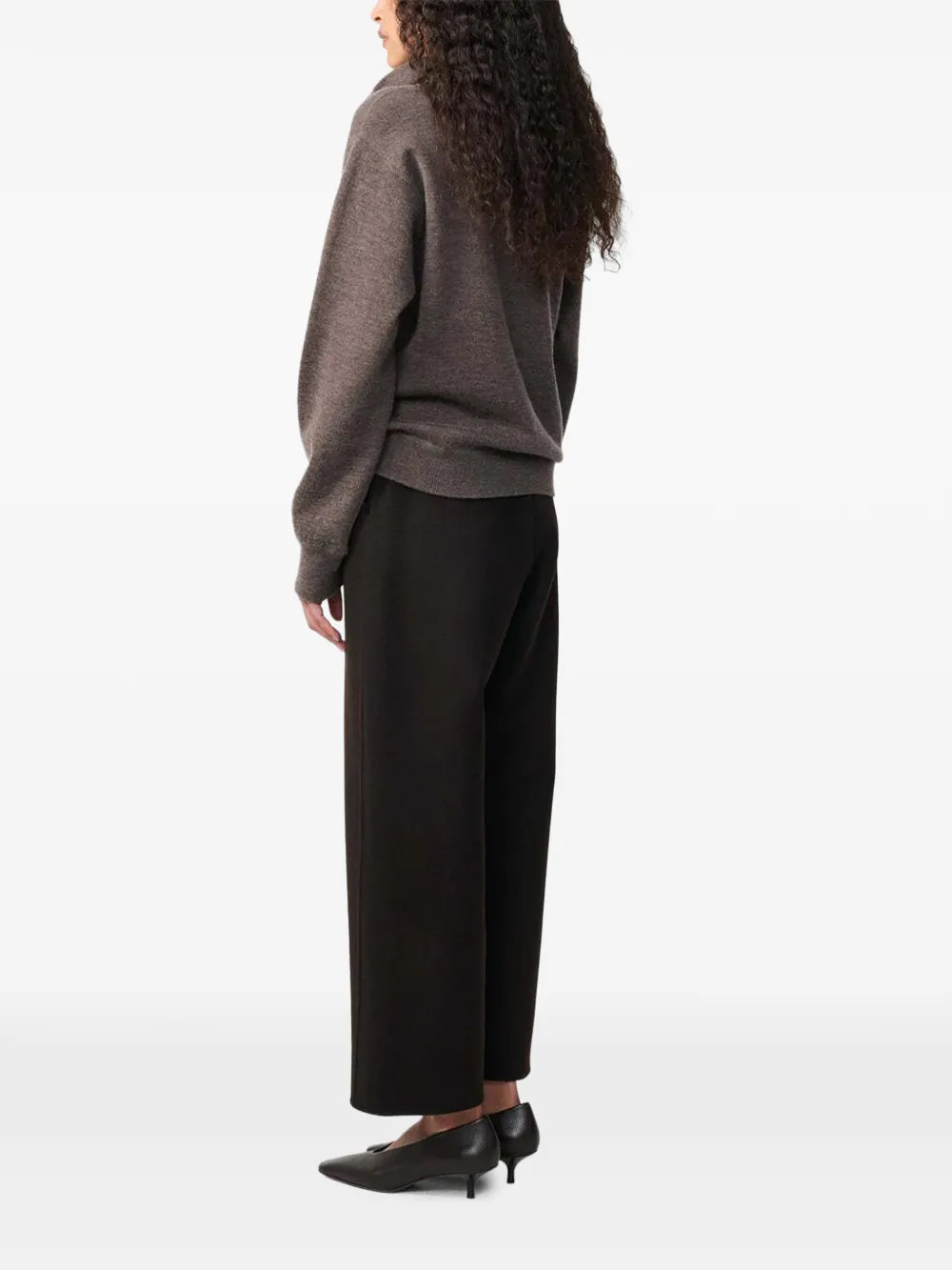 Studio Nicholson Myrtle curved-leg trousers Bruin