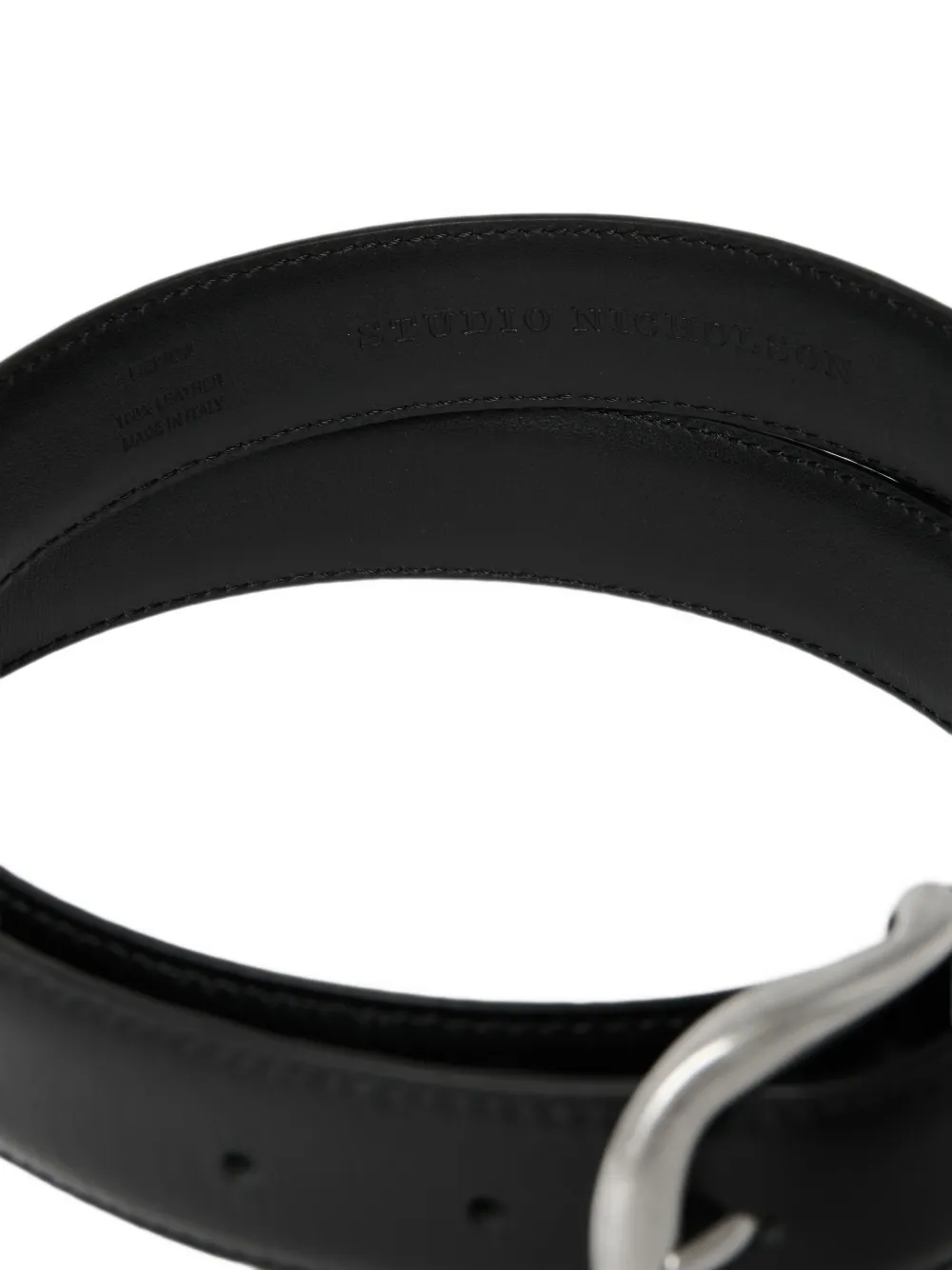 Studio Nicholson Giorgio leren riem Zwart