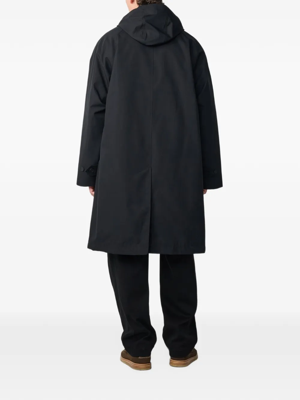 Studio Nicholson Marlborough trench coat Zwart