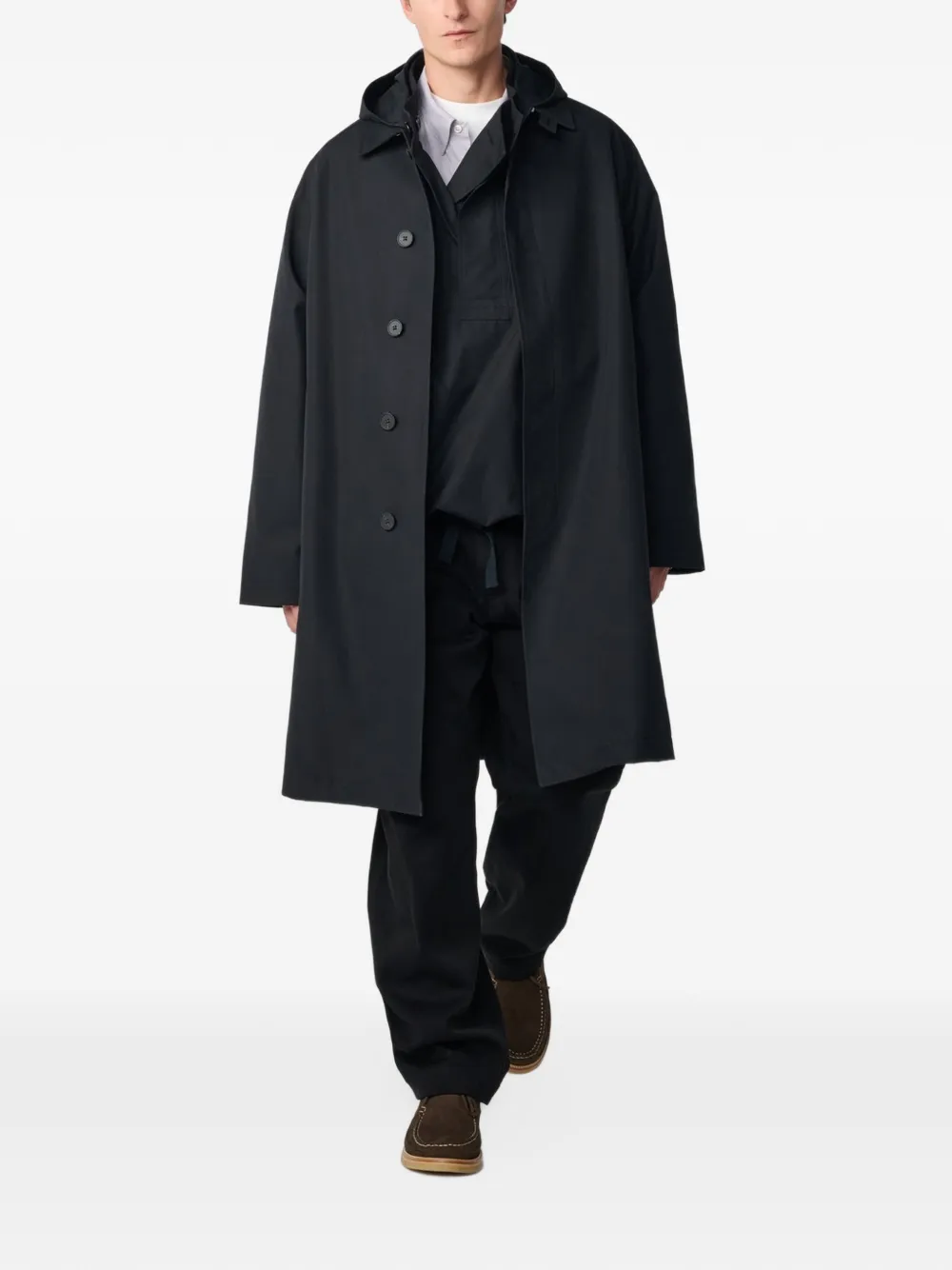 Studio Nicholson Marlborough trench coat Zwart