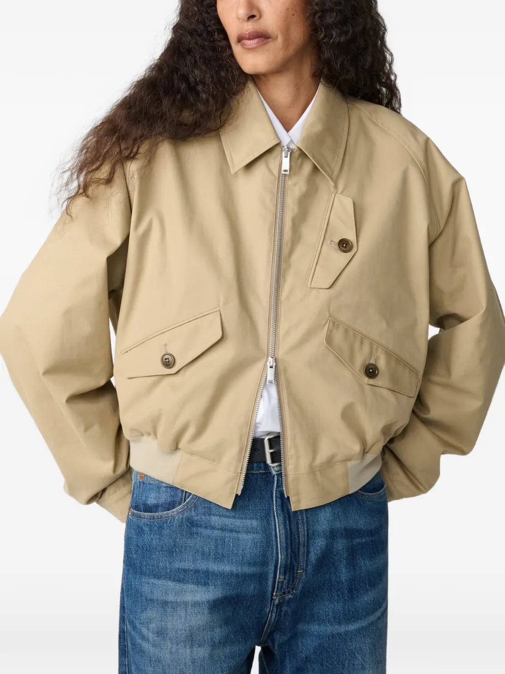 Studio Nicholson Kendal peached cotton jacket Beige