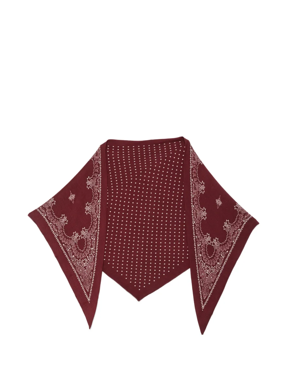 Destin bandana polka-dot print scarf - Rosso